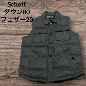 Schott 다운 베스트 그레이 M 울 혼방 베스트 아우터