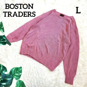보스턴 트레이더스 긴팔 니트 핑크 여성용 상의 가을/겨울 L