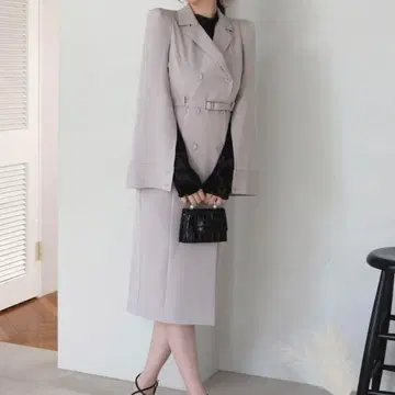 로얄 파티 케이프 원피스 롱 기장 라이트 그레이 고급 럭셔리 양산