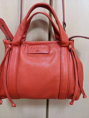 [ USED ] Cotelac 오렌지 가죽 숄더백