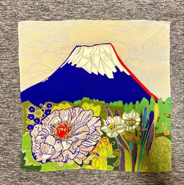 가타오카 타마코 보자기 모란과 후지