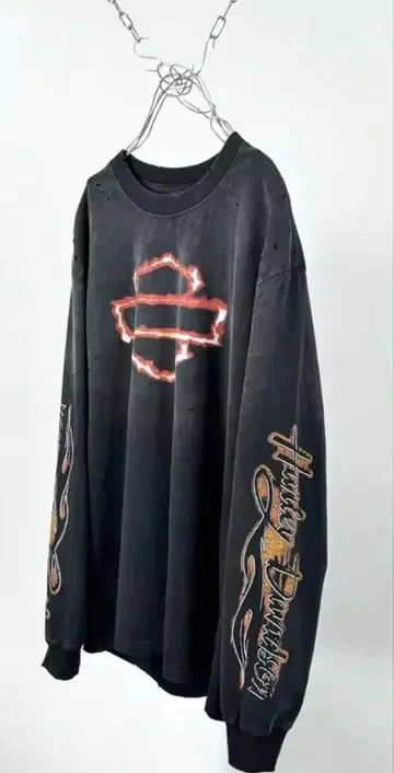 WEST COAST CHOPPERS 롱 슬리브 T셔츠 데미지 가공 있음