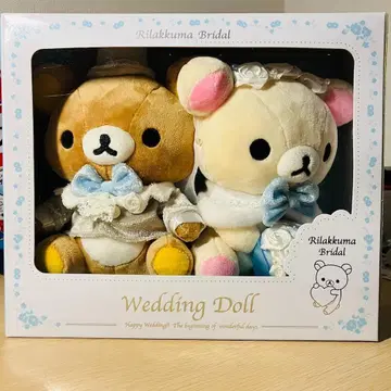 [ 미사용 레어 ] 리락쿠마 브라이덜 웨딩 인형 결혼식 봉제 인형