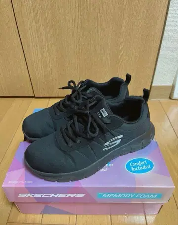 [ 새상품급 ] SKECHERS 여성용 빔 하모닉 블랙 23.5cm