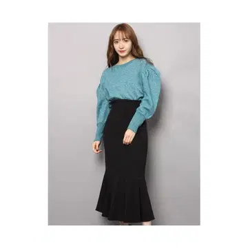 머메이드 미들 스커트