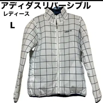 adidas 리버서블 여성용 체크 무늬 자켓 L