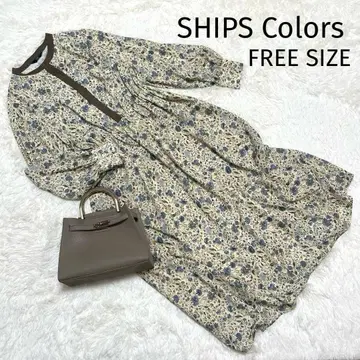 [ SHIPS Colors ] 꽃무늬 긴팔 원피스 FREE SIZE