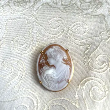 쉘 카메오 MOCHIZUKI 2way 펜던트 브로치 미사용