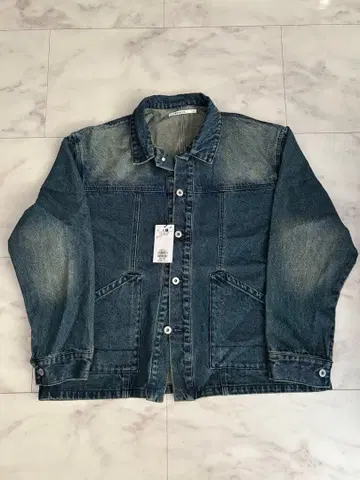L 사이즈 블루 데님 자켓