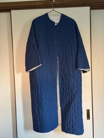 TOWAVASE 네이비 롱 코트 프리 사이즈