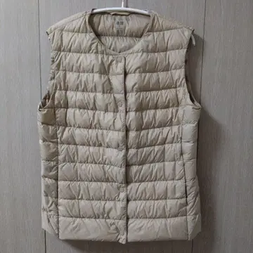 유니클로 울트라 라이트 다운 컴팩트 베스트 M 베이지