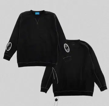 CODE47L - 빅 실루엣 맨투맨 BLACK