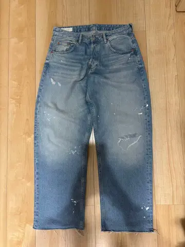 ZARA 데미지 가공 배기 데님 팬츠