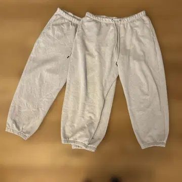 GU 헤비 웨이트 와이드 스트레이트 팬츠 라이트 그레이 XXL 2장 세트