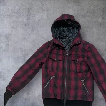 빨간색 체크 자켓 L 사이즈