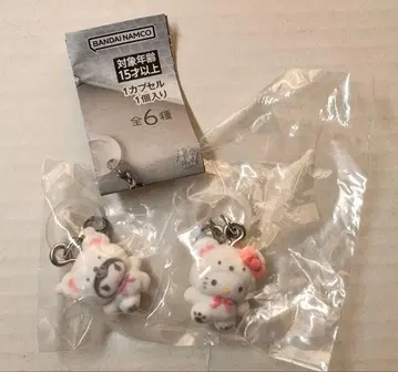 산리오 메지루시 액세서리 포근포근 스노우 키티 쿠로미 2점