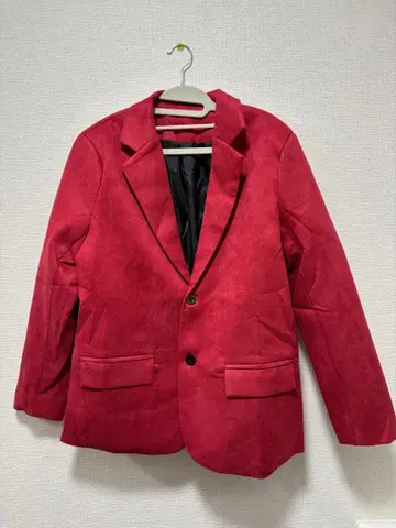 미사용 빨간색 테일러드 자켓 빨간 자켓 M 사이즈