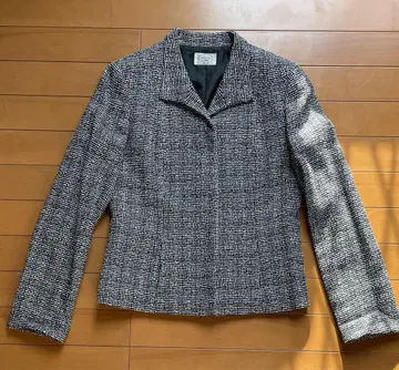 Aylesbury 테일러드 자켓 블랙과 화이트 트위드