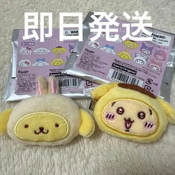 치이카와 산리오 시크릿 헤어 클립 (토끼, 폼폼푸딩)