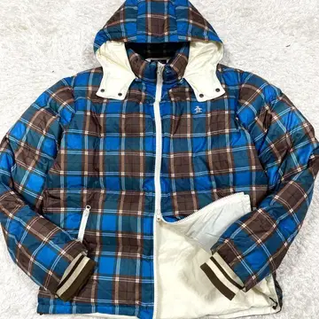 컨디션 최상 XL 상당 먼싱웨어 다운 자켓 2way 골프 체크