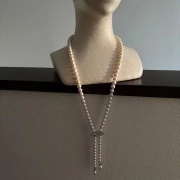 미사용품 담수 진주 롱 목걸이