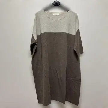 Studio Clip 바이컬러 7부 소매 원피스