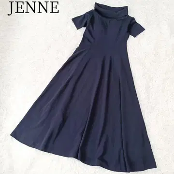 [ JENNE/젠느 ] 니트 원피스 오프숄더 롱 플레어 무지