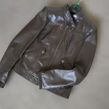 [ 가볍고 부드러운 램 가죽 ] 다크 브라운 라이더 자켓 S 사이즈