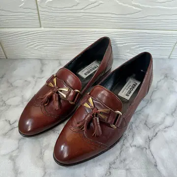 renoma 브라운 가죽 로퍼 24cm