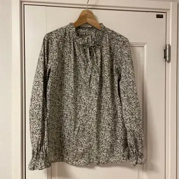 꽃무늬 긴팔 셔츠 리본 포함