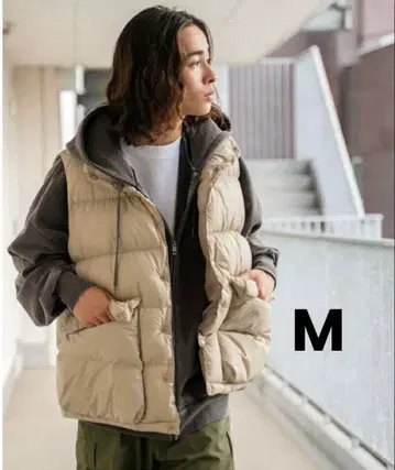 WEGO 컬러 나일론 패디드 베스트 베이지 M