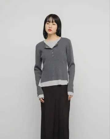 KBF 레이어드라이크 헨리 니트