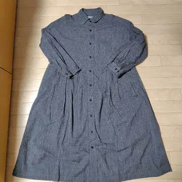 OMNIGOD 블랙 샴브레이 셔츠 원피스 새상품급 일본제 블랙 샴브레이