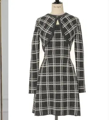 herlipto Pantheon Checked Knit Dress