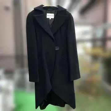 EMPORIO ARMANI 블랙 롱 코트 사이즈 2