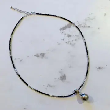 블랙 펄 스와로브스키 크리스탈 목걸이 보석질