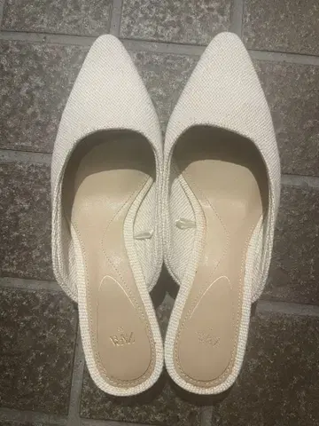 ZARA 뮬 펌프스 화이트