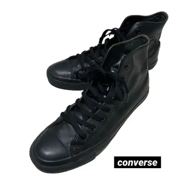 컨버스 converse 블랙 하이컷 가죽 스니커즈