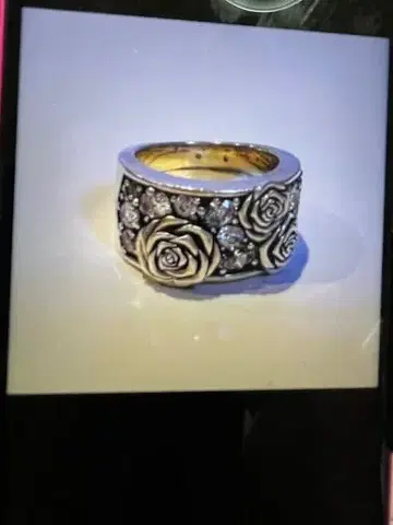 저스틴 데이비스 로제타 반지 화이트 장미