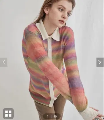 wrapinknot 그라데이션 니트 셔츠