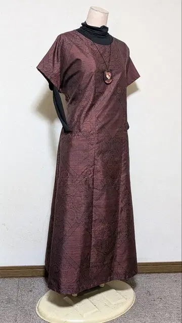 오시마 쓰기 기모노 리메이크 롱 원피스 B 2