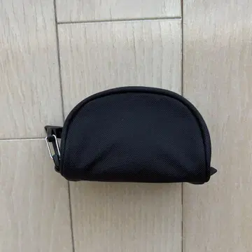 모노리스 블랙 나일론 라운드 파우치 카라비너 포함