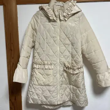 앤 러브 아이보리 퀼팅 다운 자켓