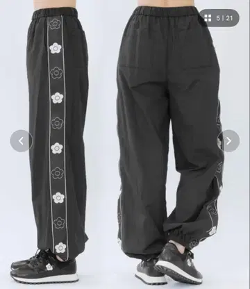 MARY QUANT 데이지 라인 팬츠 블랙