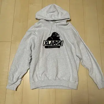 [ XLARGE ] 고릴라 로고 자수 그레이 후드티