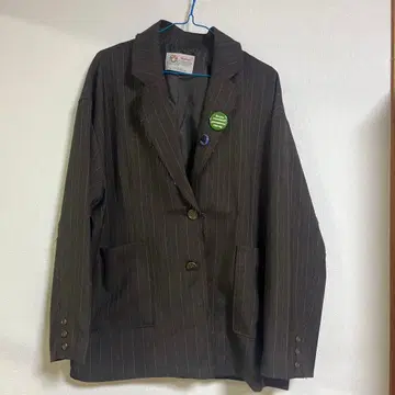 Niko and - 호즈호즈 루즈 자켓 브라운 스트라이프 프리 사이즈