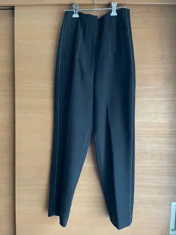 NO-036 AXR527 ZARA 더블 플리츠 블랙 팬츠