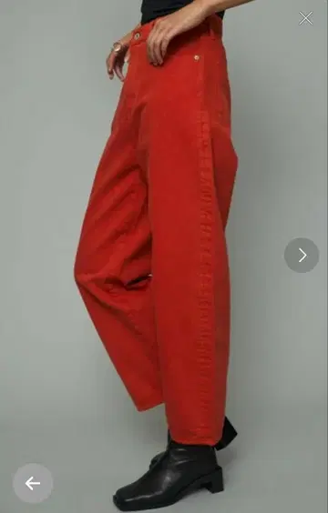 HeRIN.CYE 커브 팬츠 데님 38 빨간색