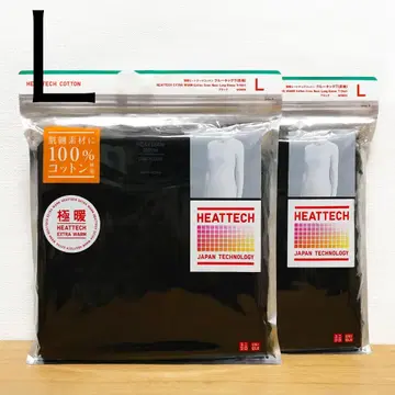 2장 히트텍 코튼 크루넥 T 울트라 웜 블랙 L 유니클로