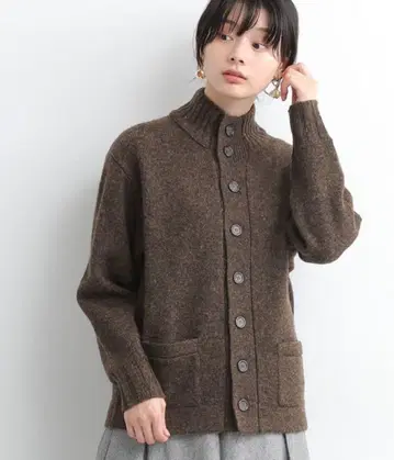 재가격 인하 하이넥 니트 가디건 Dgy 디지이와이 나츄란